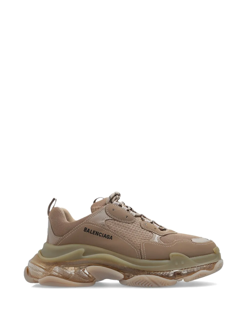 Balenciaga Triple S sneakers met doorzichtige zool Bruin