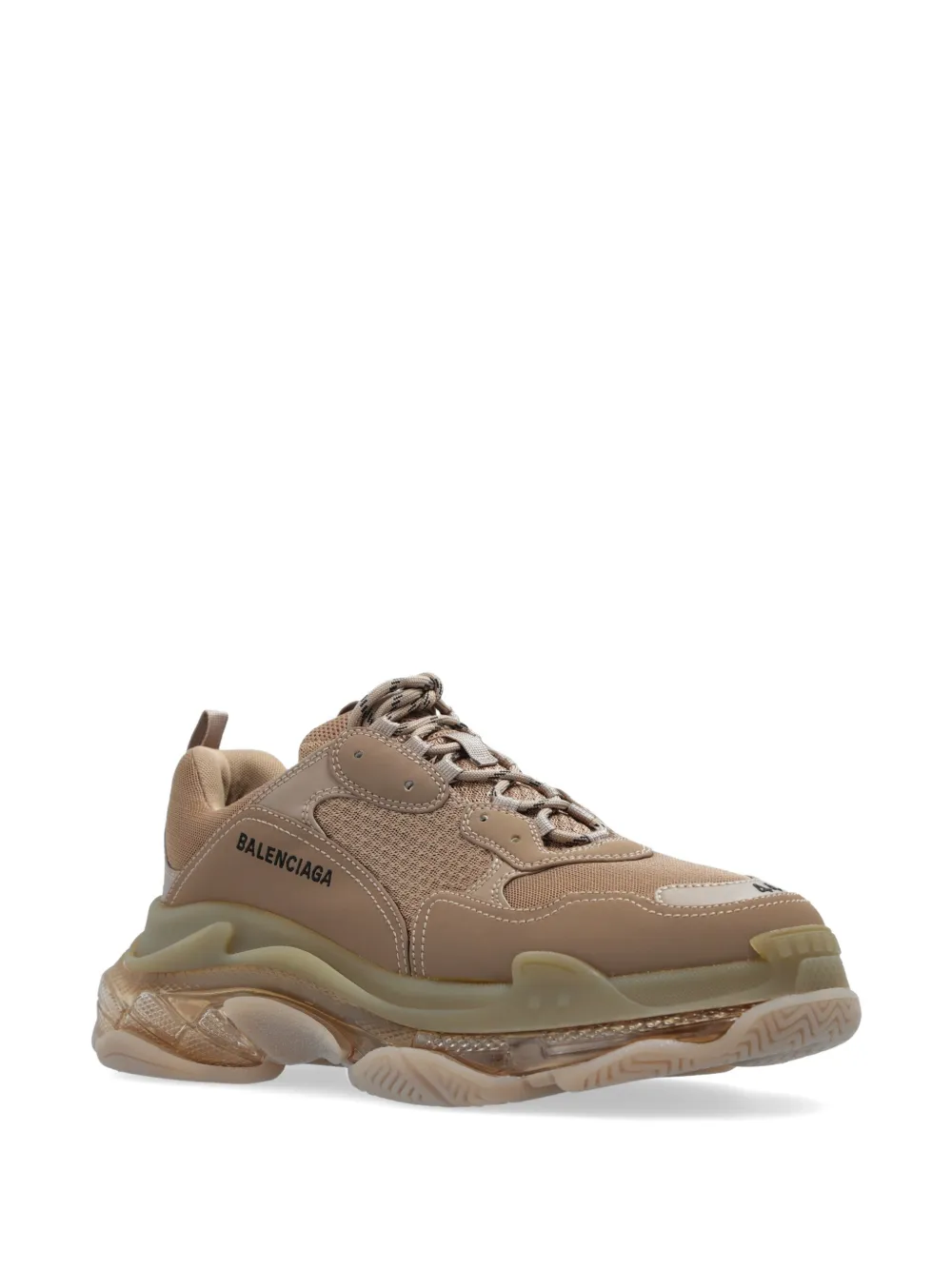 Balenciaga Tênis Triple S Com Solado Transparente | Marrom
