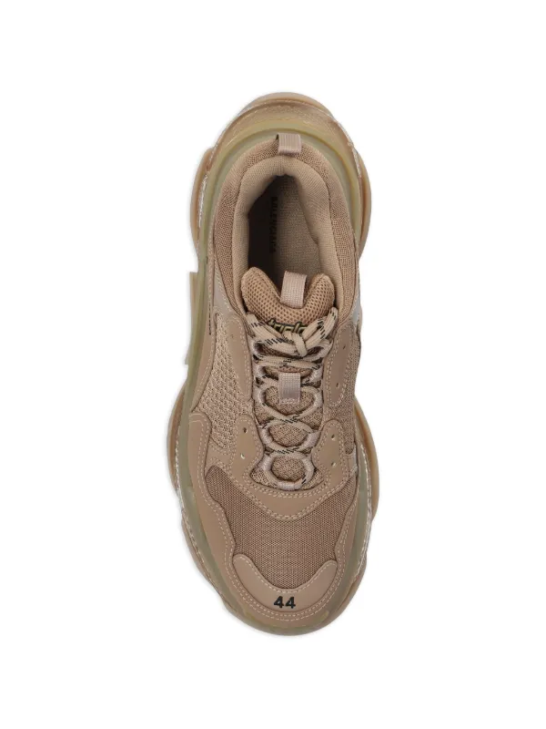 BALENCIAGA トリプルS ブラウン Balenciaga Triple S Clear Sole Sneakers | Brown | FARFETCH CA