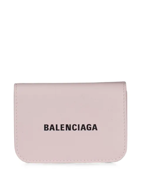 Balenciaga mini portefeuille à logo imprimé