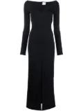Courrèges cut-out detail ribbed dress - Black