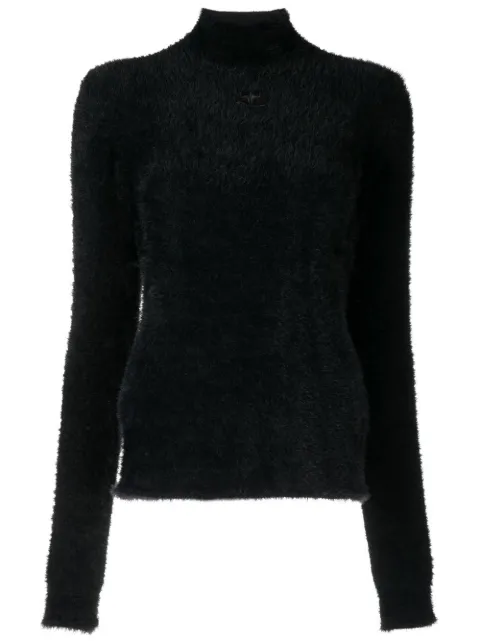 Courrèges textured-knit jumper