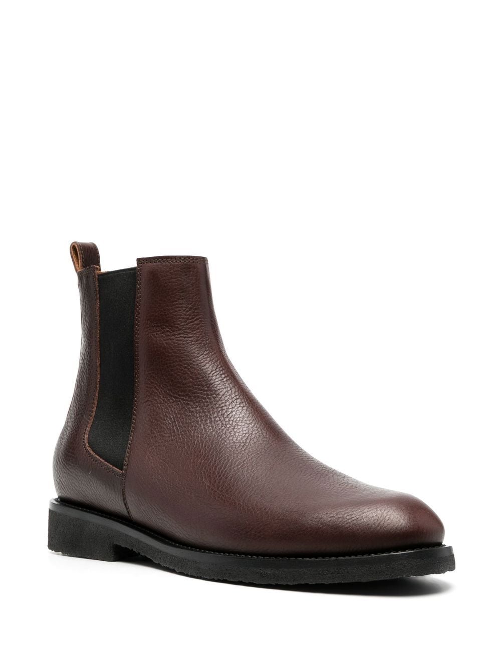 Shop Buttero Ankle-length Leather Boots In Brown