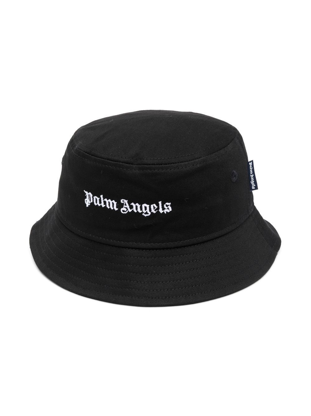 Palm Angels Kids' Logo-appliqu� Bucket Hat In Black