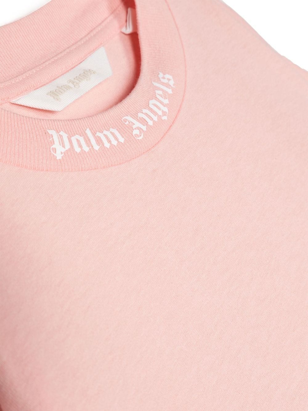 Shop Palm Angels Logo-print Organic Cotton T-shirt In Pink