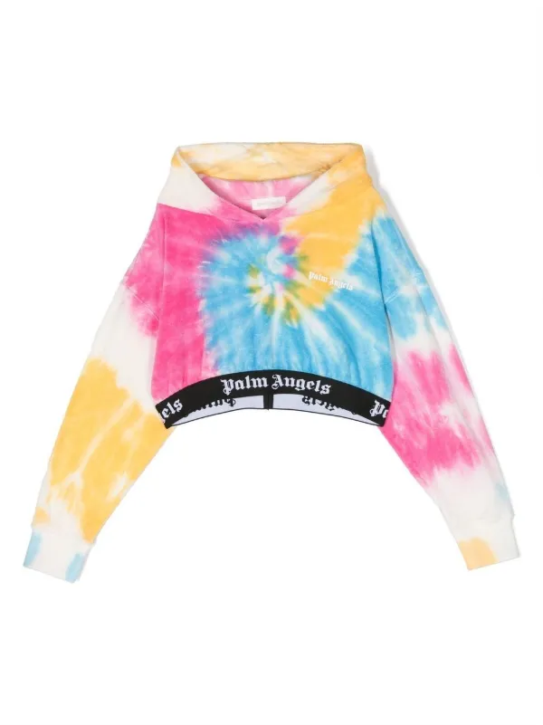 Palm angels rainbow hoodie best sale