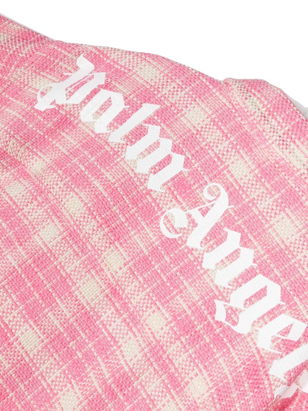 Shop Palm Angels Logo-print Check Shirt In Pink