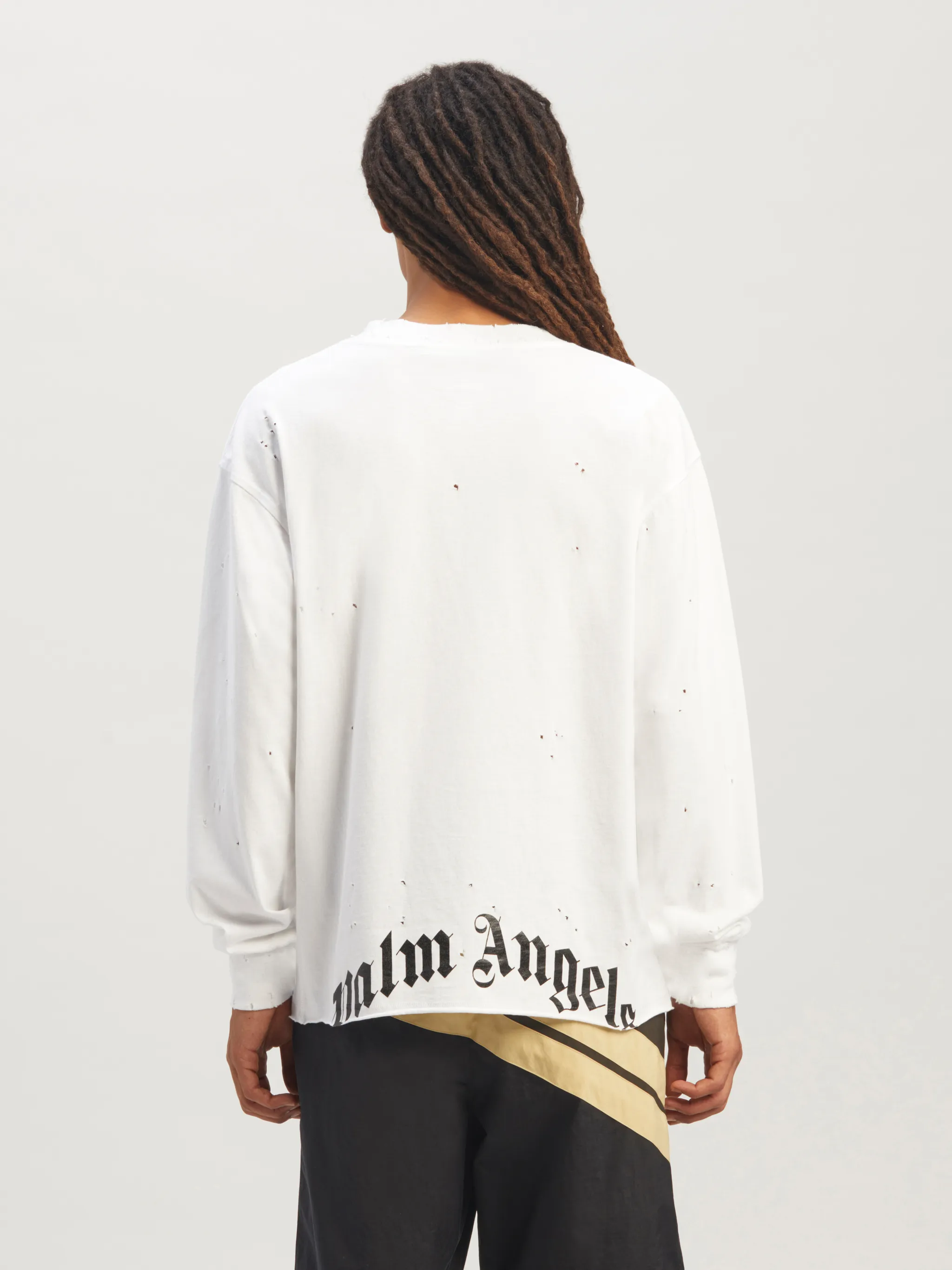 PA Bear Ripped Tee in white - Palm Angels® Official