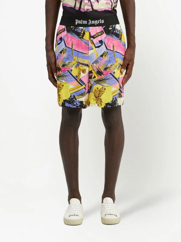 Palm Angels Miami フローラル デッキショーツ | ピンク | FARFETCH JP