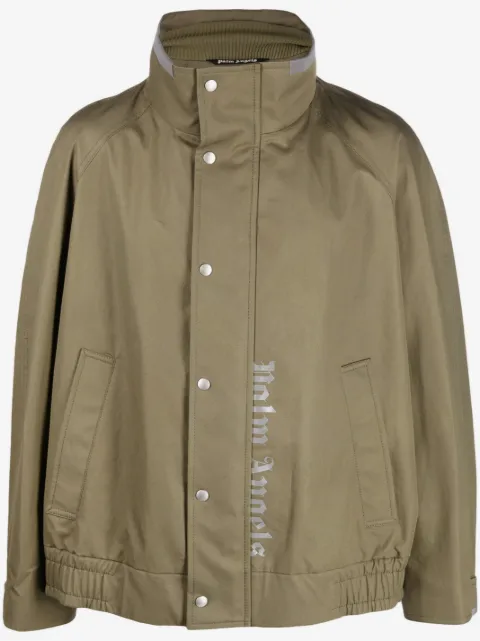 Palm Angels logo-print bomber jacket