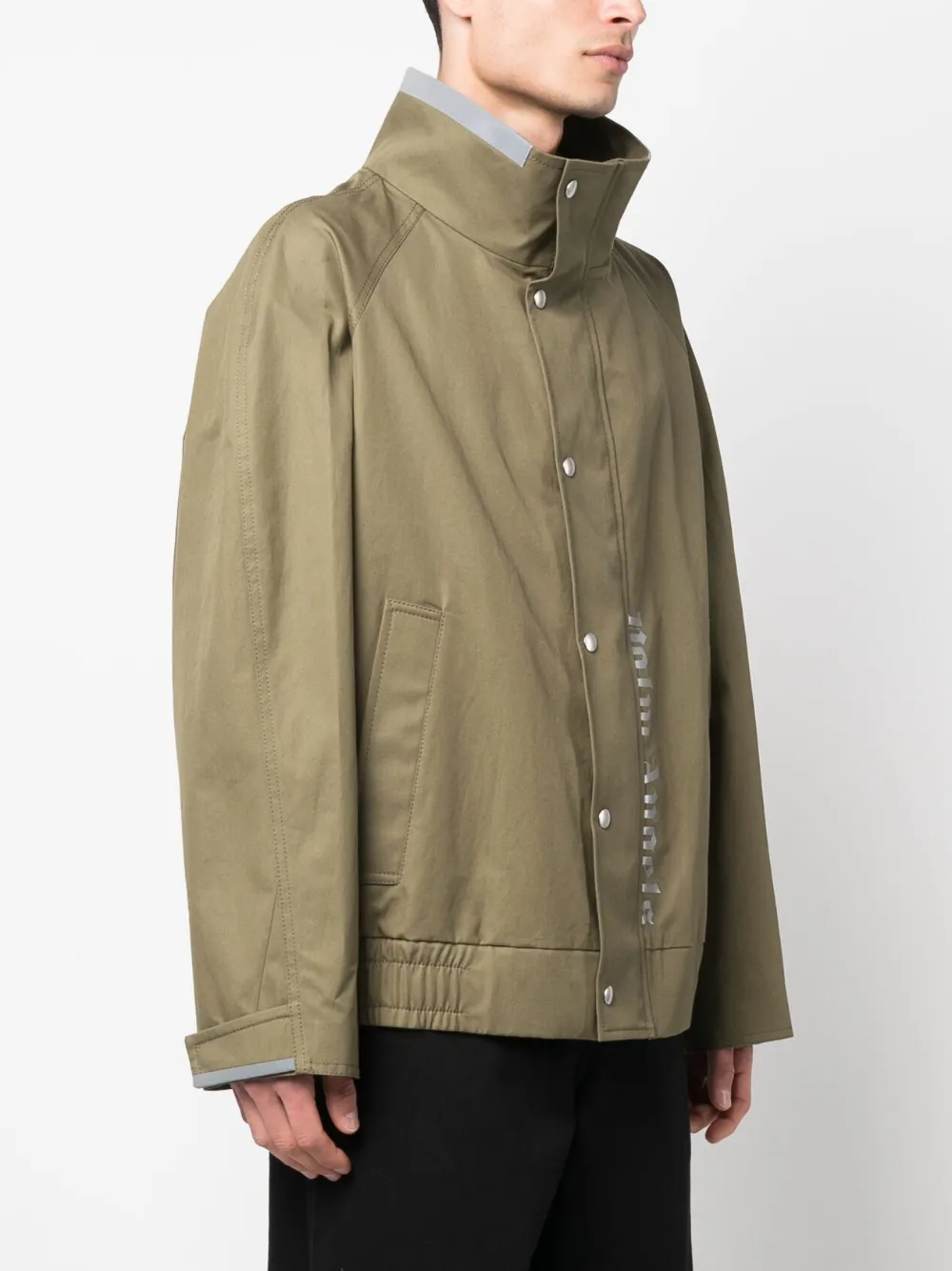  Palm Angels Logo-print Bomber Jacket - Green 