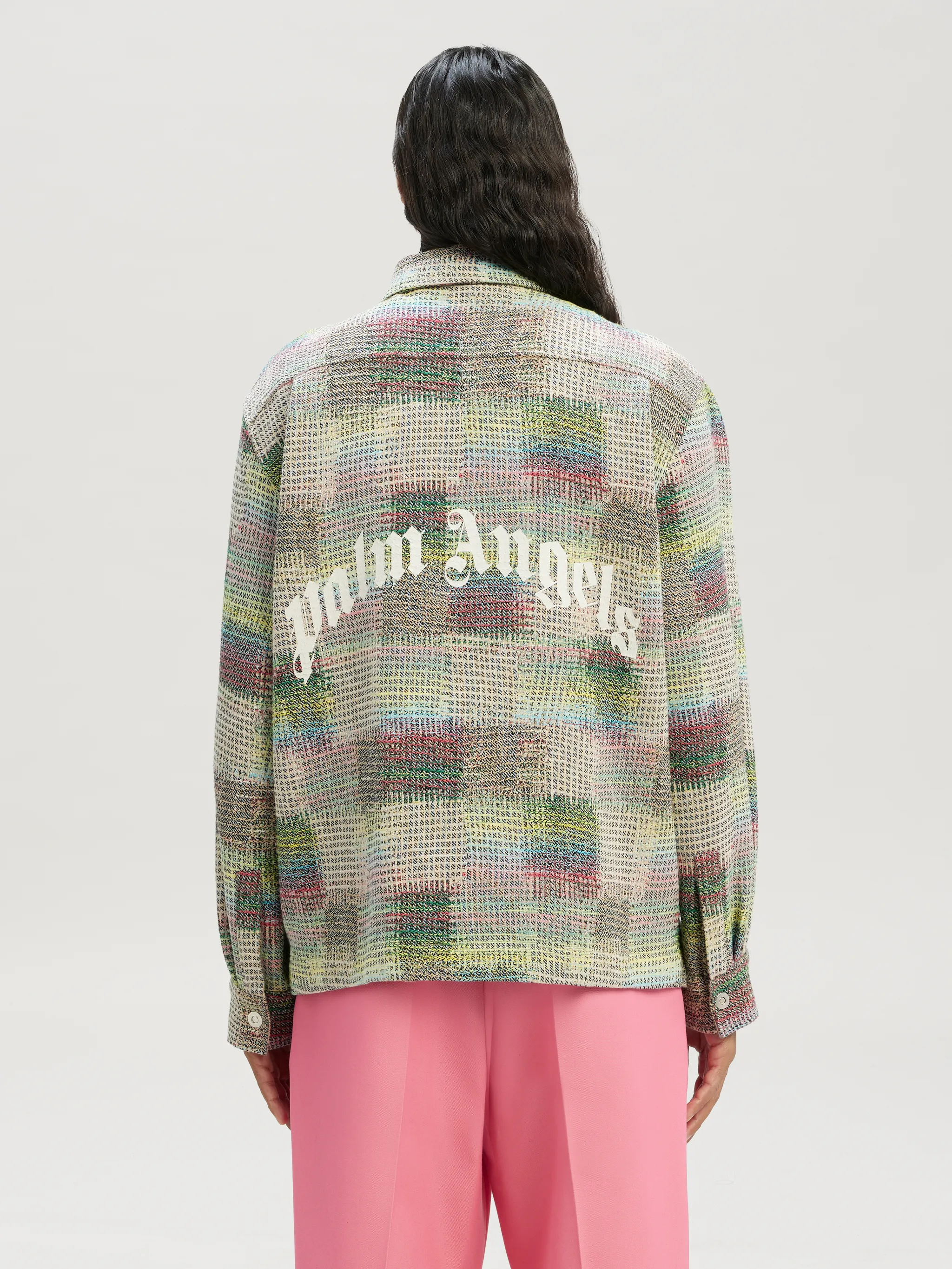 Jacquard Curved Logo Overshirt