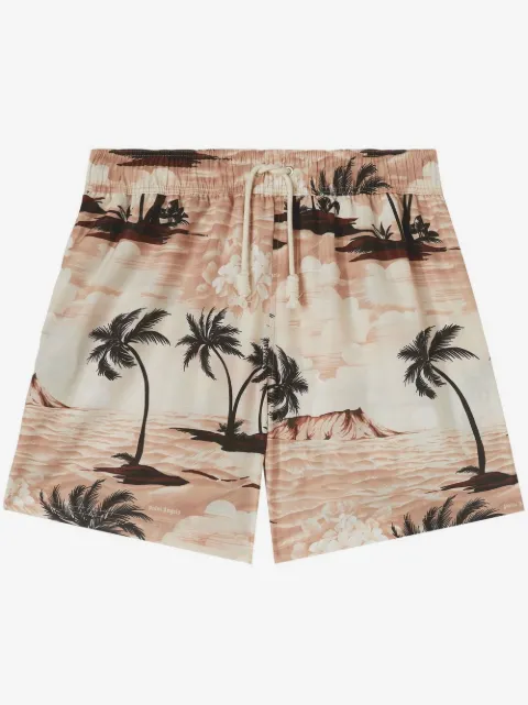 Palm Angels shorts de playa Dream con cordones en la pretina