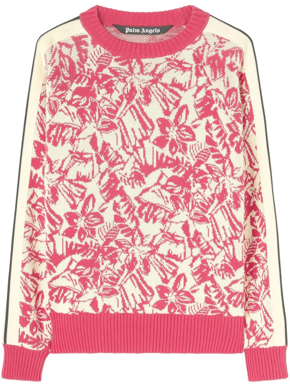 

Palm Angels Hibiscus intarsia-knit jumper - Pink