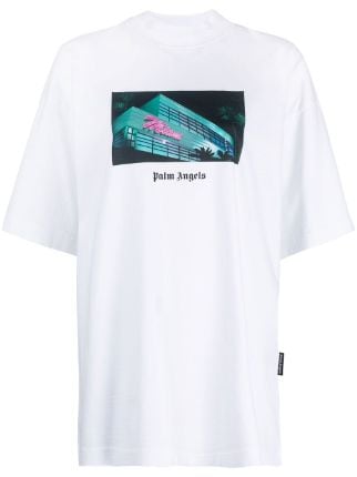 Palm Angels Miami Logo T-shirt - Farfetch