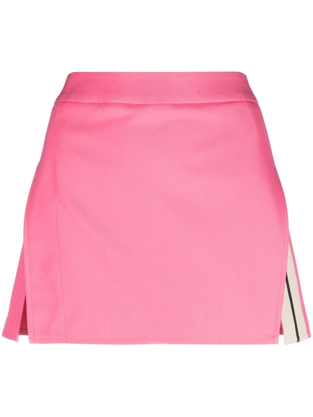 Shop Palm Angels Stripe-detail A-line Miniskirt In Pink