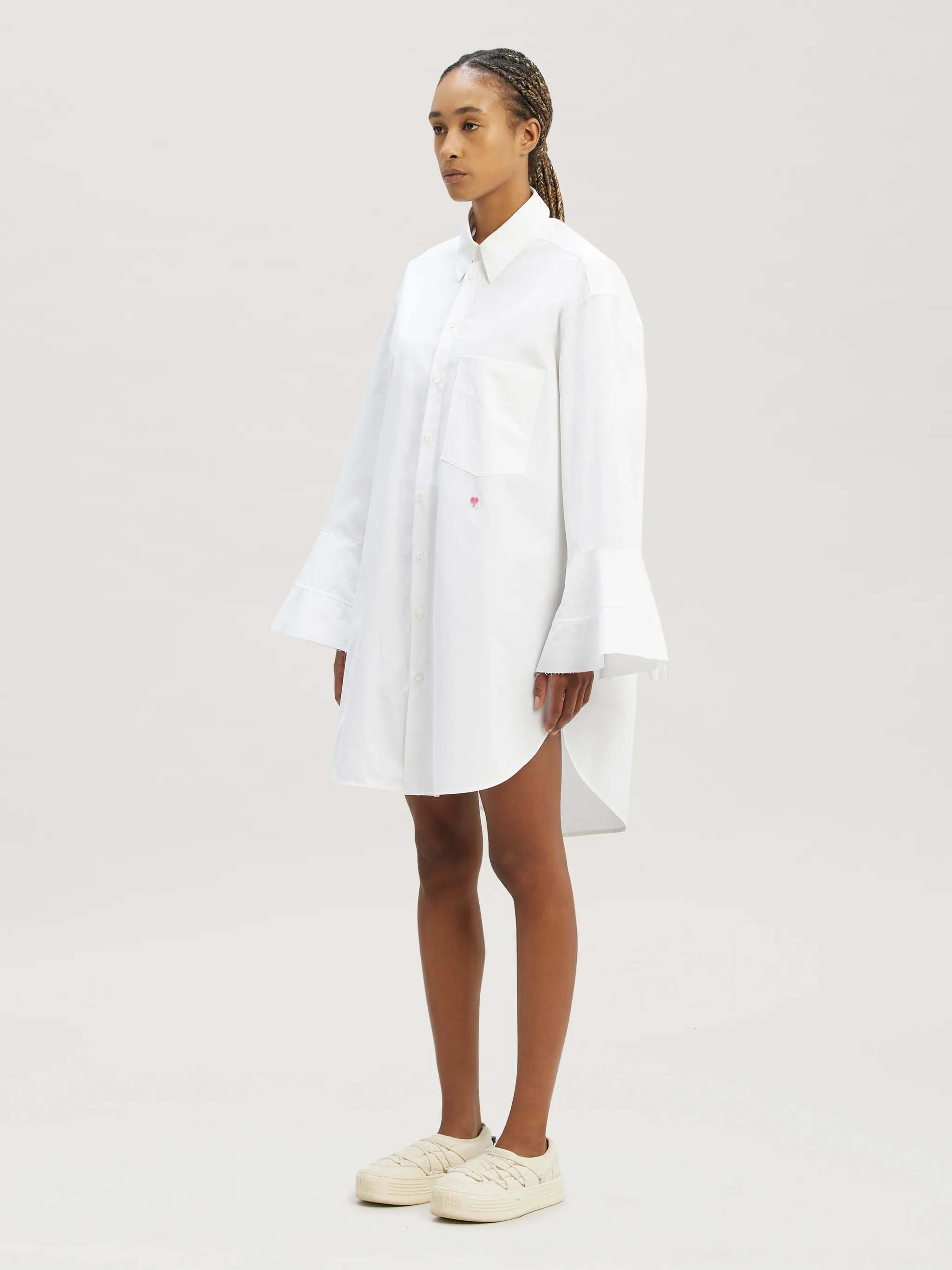 Wide Cuff Shirt Dress