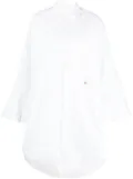 Palm Angels flared-sleeve shirt dress - White