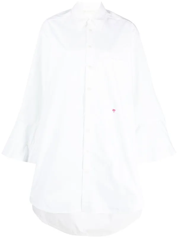 palm angels shirt dress Palm Angels Classic Overlogo Tee Dress Kids Black White