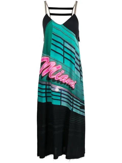 Palm Angels Miami graphic-print midi dress