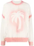 Palm Angels Sprayed Palm jumper - White