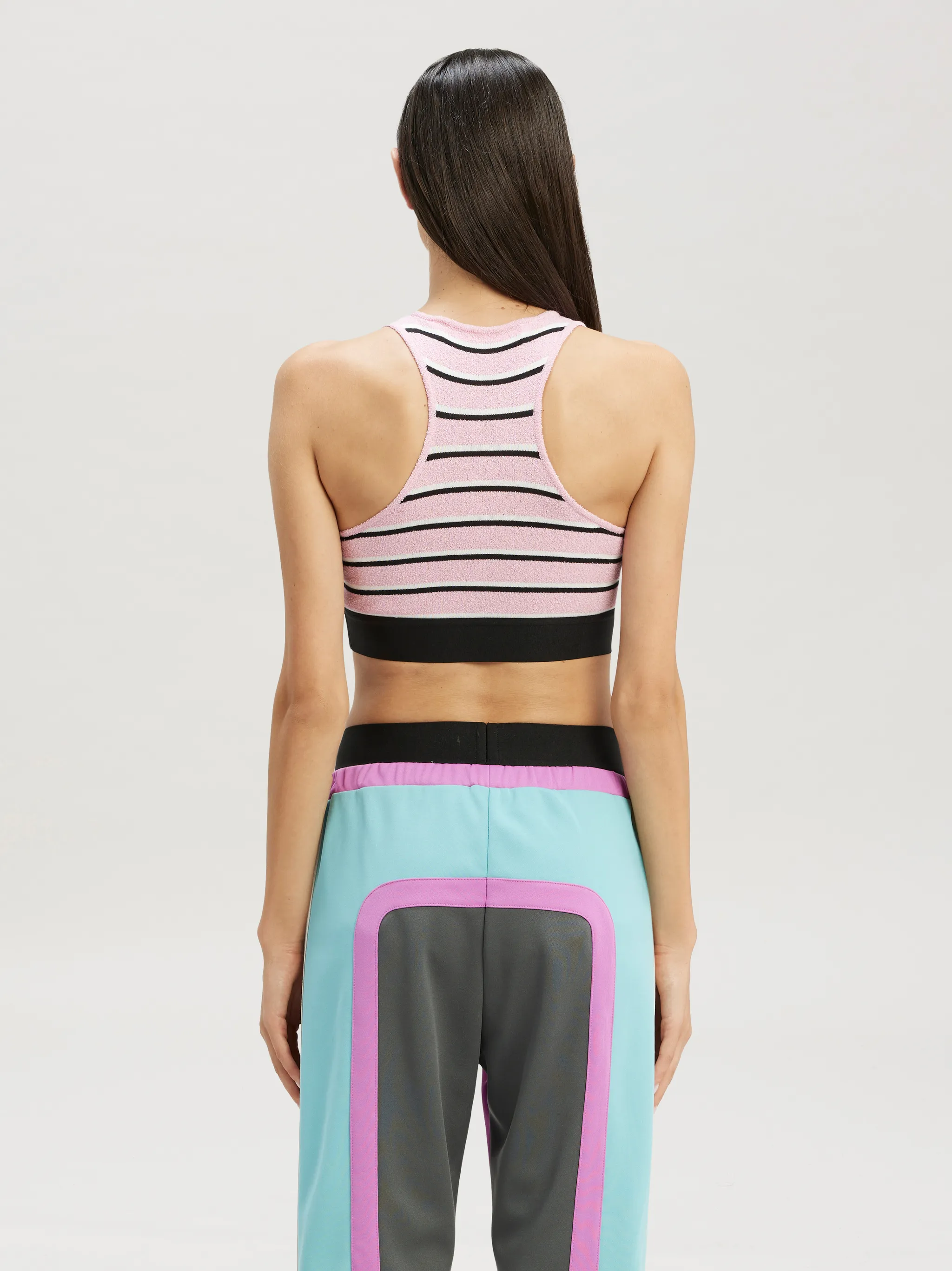 Striped Knit Logo Top