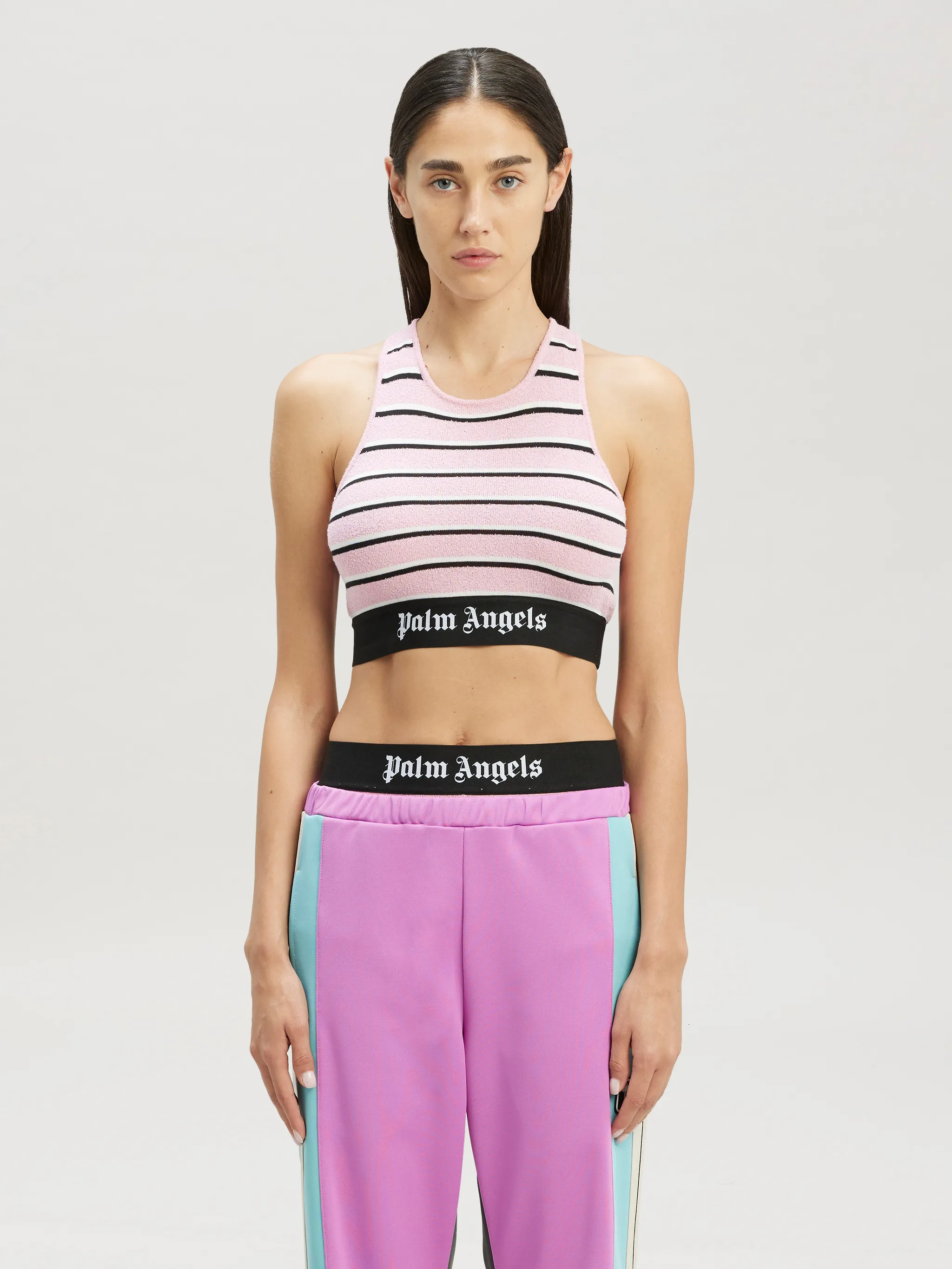 Striped Knit Logo Top