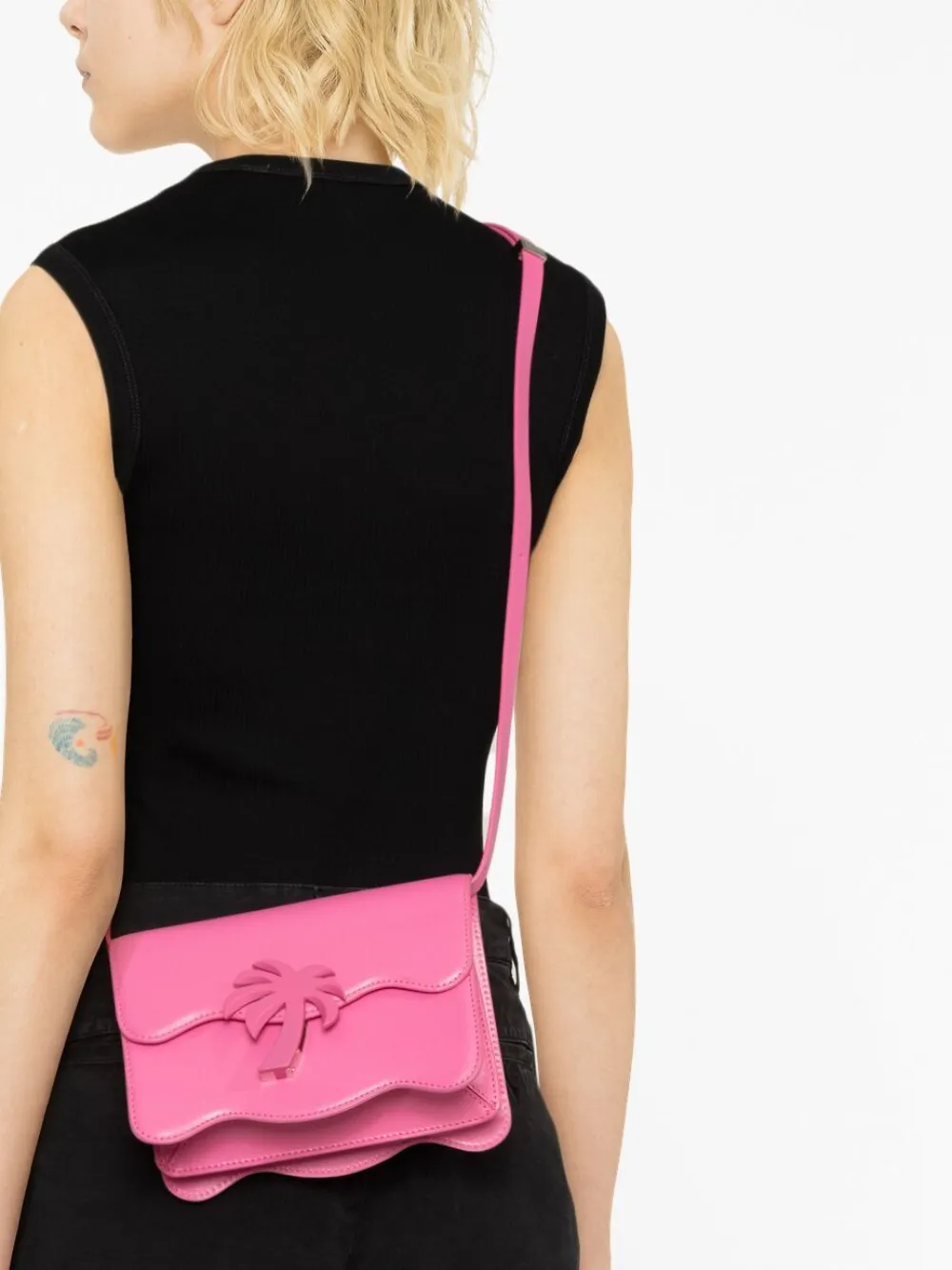 Palm Angels Palm Beach Shoulder Bag In Pink