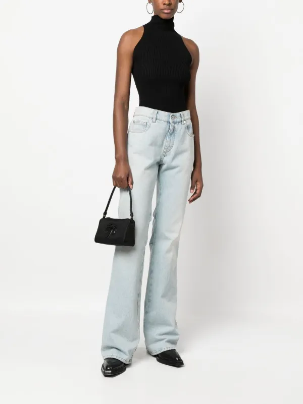 Palm Angels Mini Big Palm Shoulder Bag | Black | FARFETCH