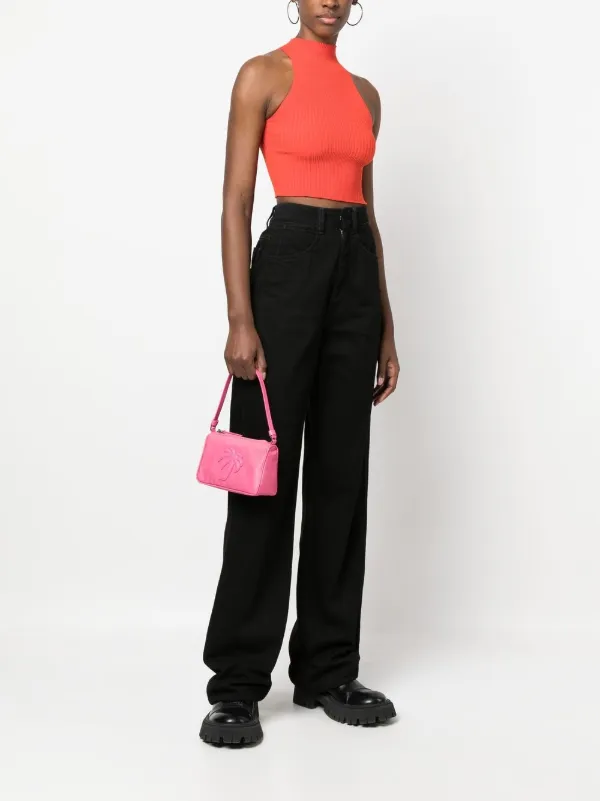 Palm Angels ピンクショルダーバッグ Palm Angels ロゴプレート ショルダーバッグ | ピンク | FARFETCH JP