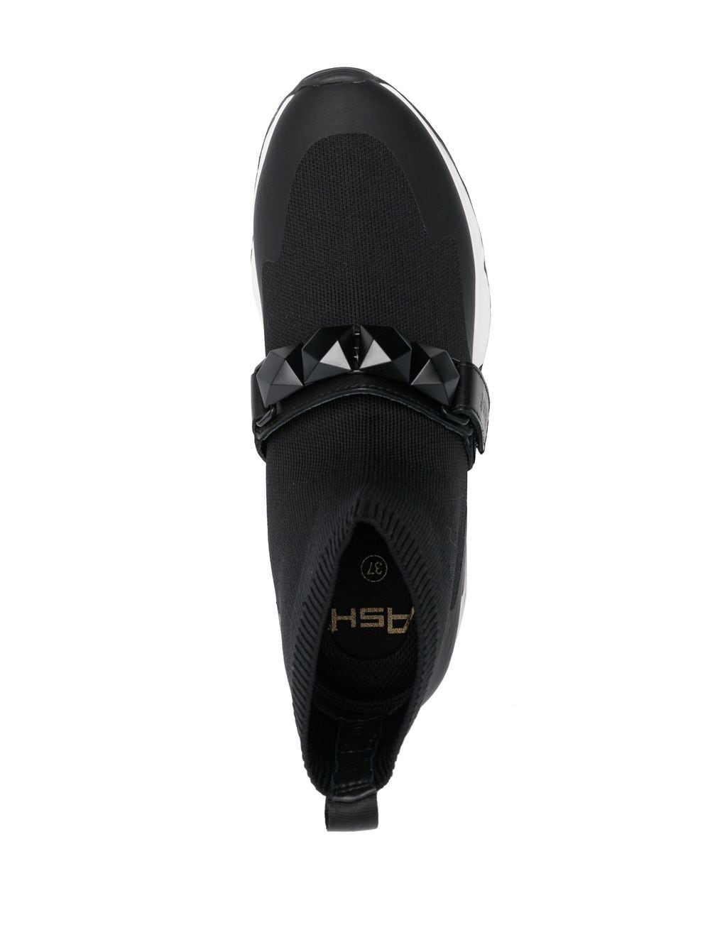 Shop Ash Gem-embellishment Touch-strap Trainers In Black