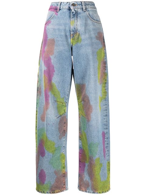 Palm Angels jeans anchos con motivo tie-dye