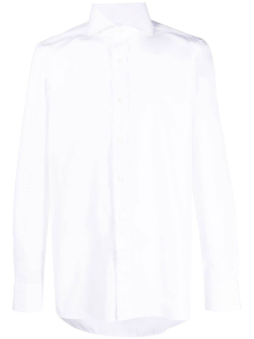 Borrelli Spread Collar Cotton Shirt - Farfetch