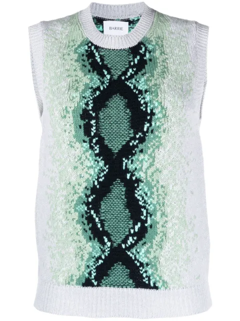 Barrie python intarsia-knit sweater vest