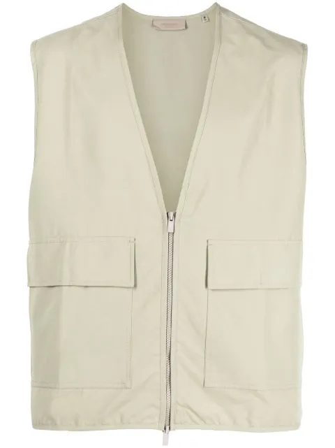 FEAR OF GOD ESSENTIALS V-neck zipped gilet 