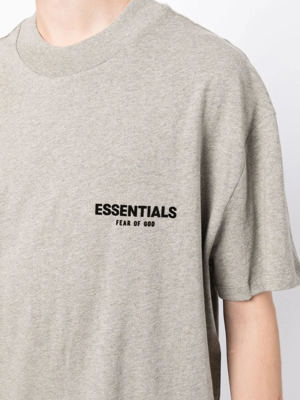Essentials Logo-print Cotton T-shirt In Grey