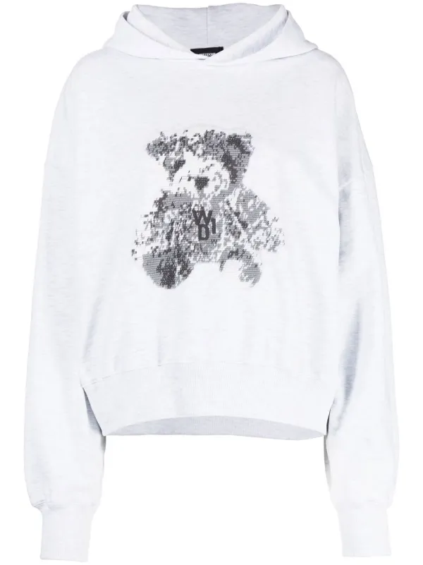 White teddy hoodie outlet