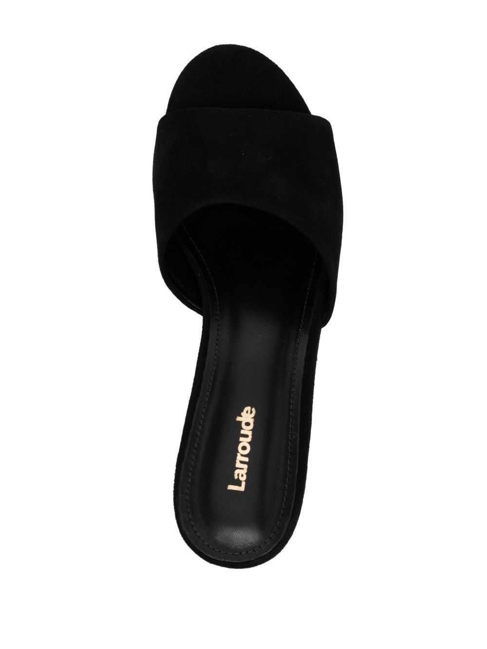 Shop Larroude Platform Sole Mules In Black