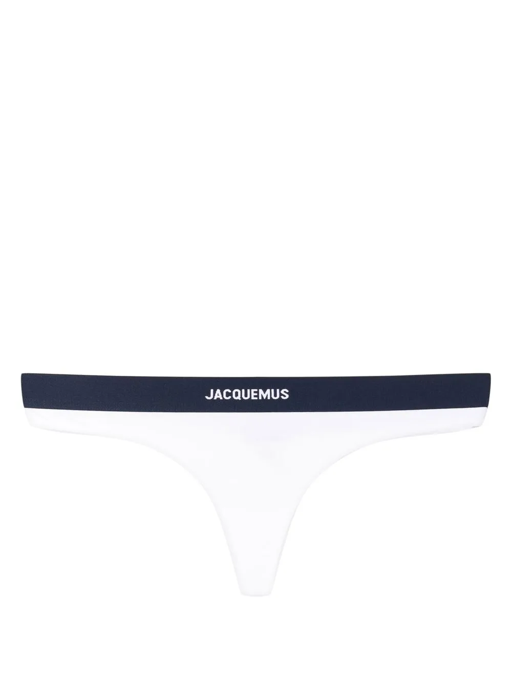 

Jacquemus Le String logo-print thong - White