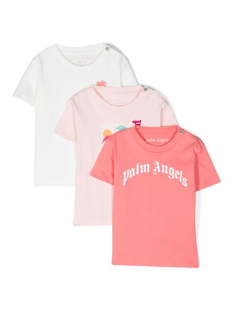 Palm Angels Kids комплект из трех футболок