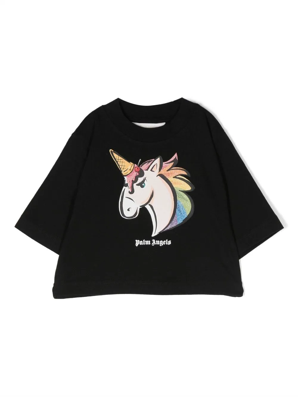 

Palm Angels Kids playera con estampado gráfico - Negro