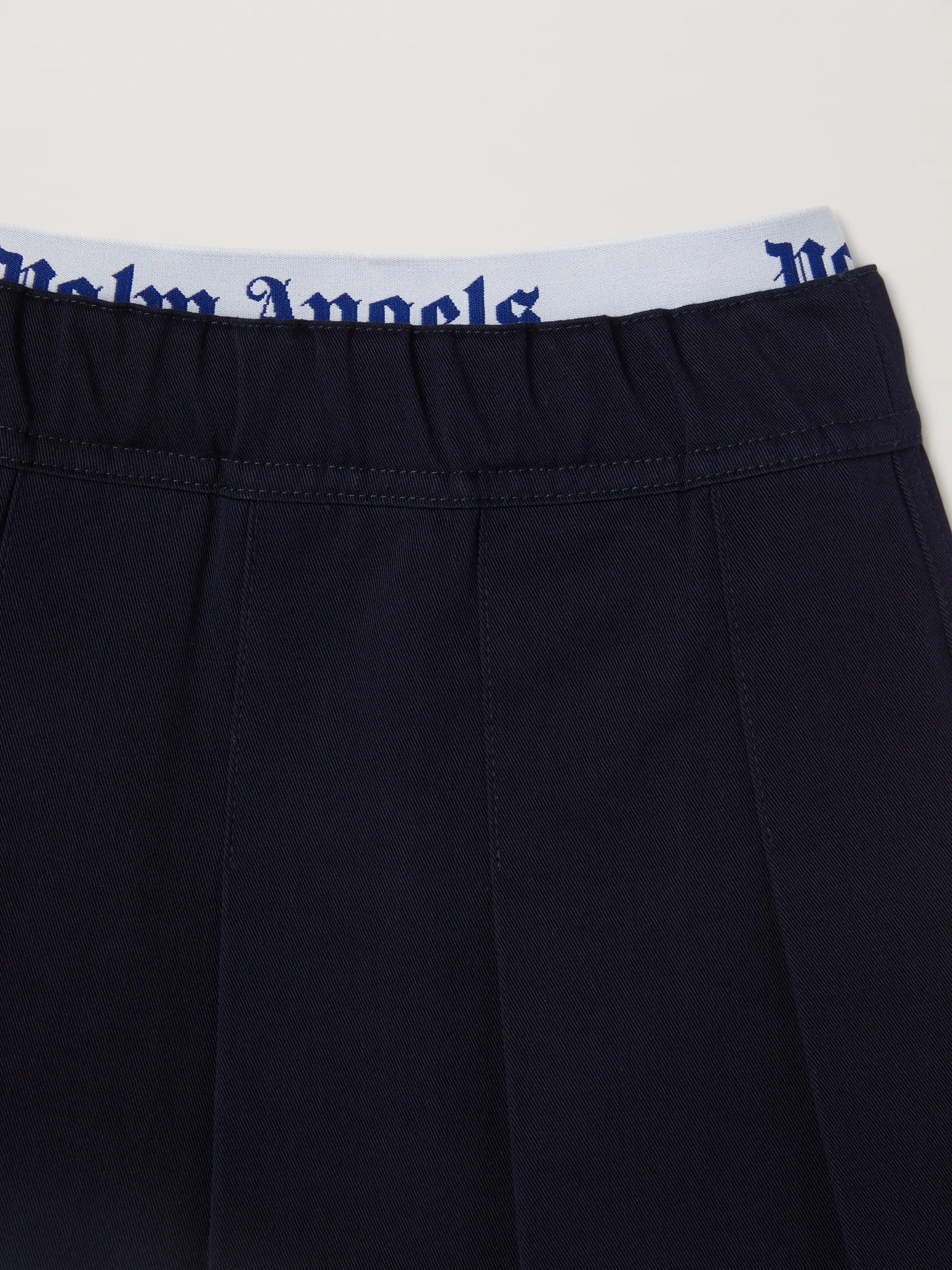 Waistband Logo Pleated Skirt