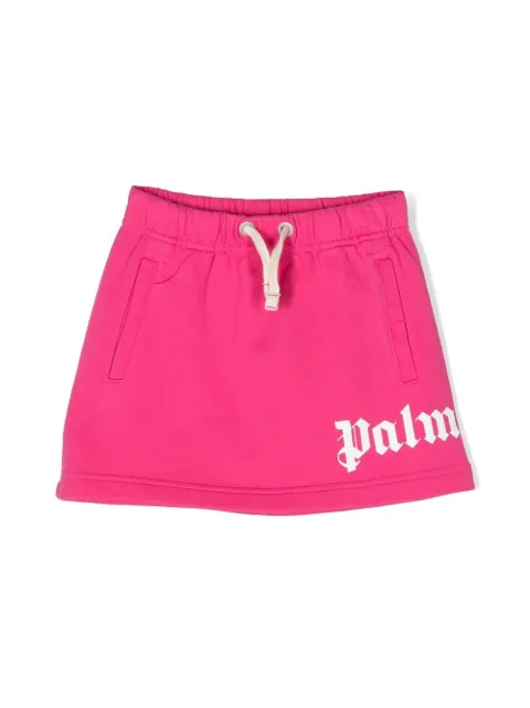Palm Angels Kids logo-print A-line skirt