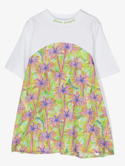 Palm Angels Kids kjole med palmetryk