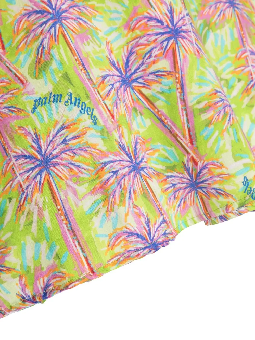 Palm Angels Palm-tree Print T-shirt Dress In White