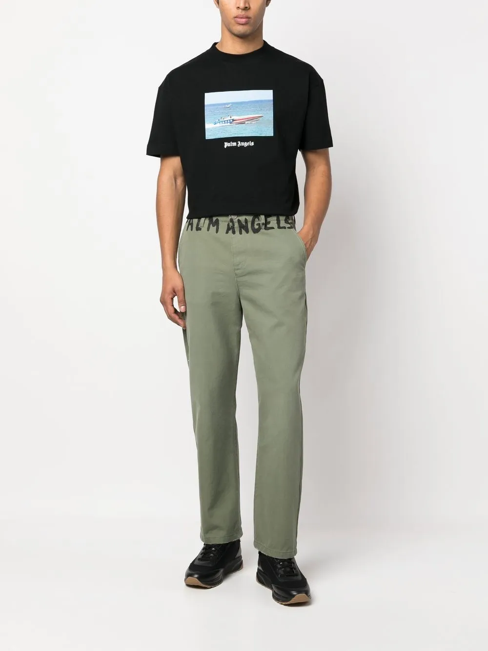 Palm Angels Getty Speed Boat Classic Tee | Smart Closet
