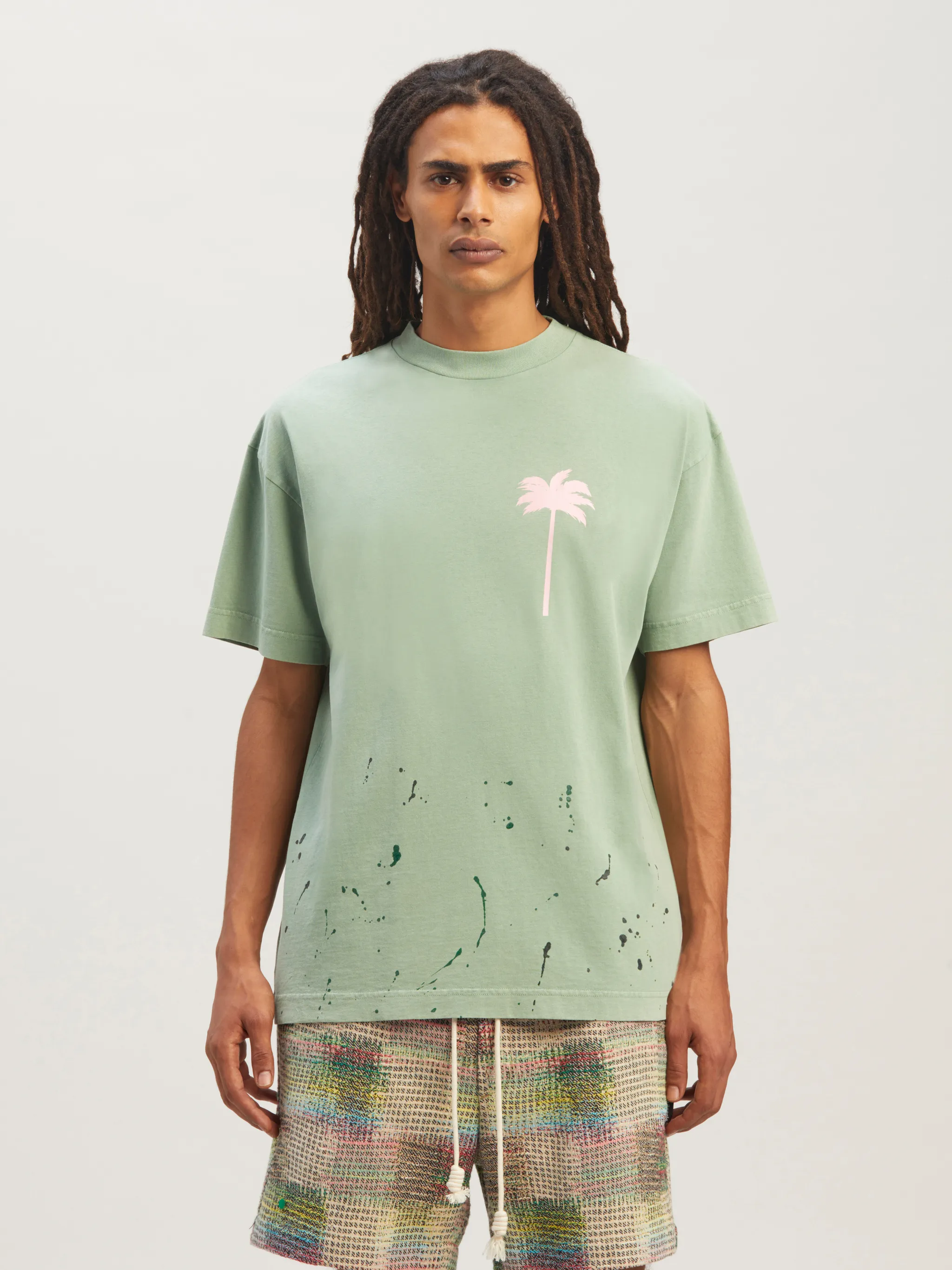 PxP Painted Classic Tee in green - Palm Angels® Official