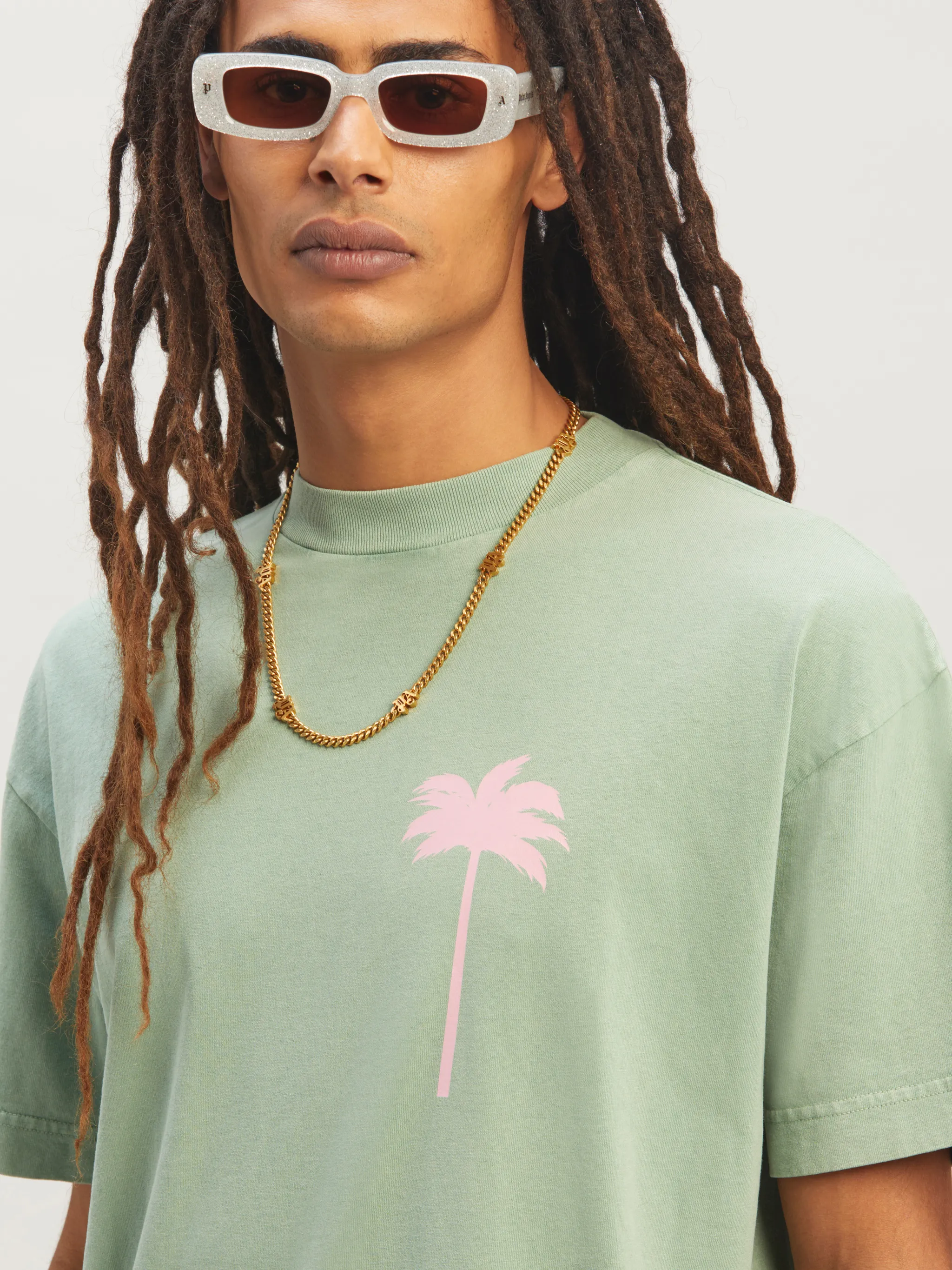 PxP Painted Classic Tee in green - Palm Angels® Official