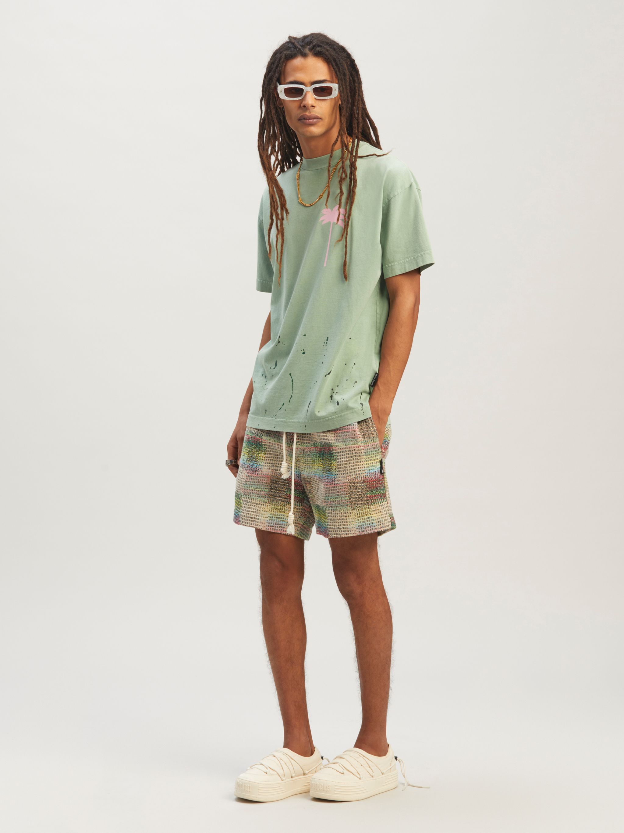 PxP Painted Classic Tee in green - Palm Angels® Official