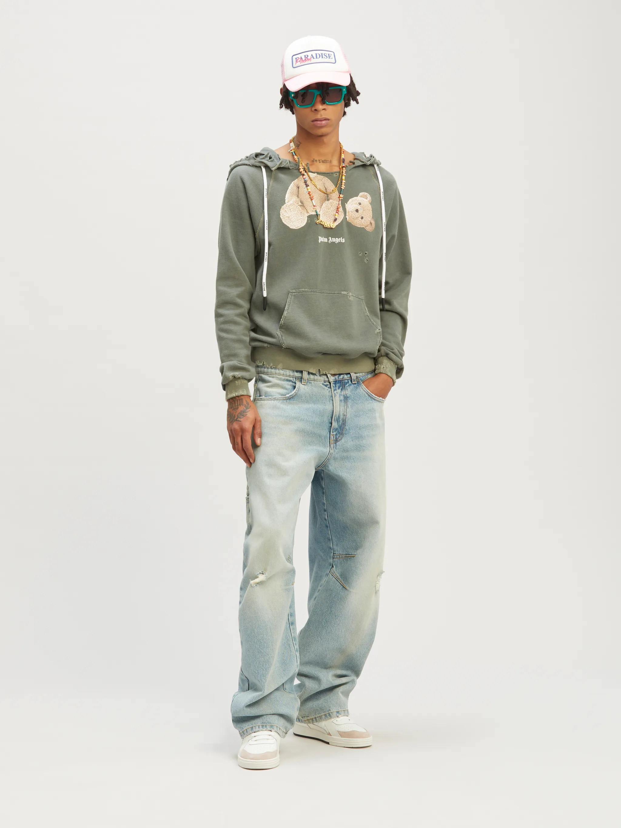 Bear Ripped Slim Hoody